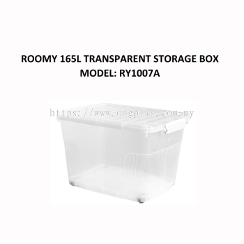 ROOMY 165L Transparent Storage Box W/Wheel RY1007A