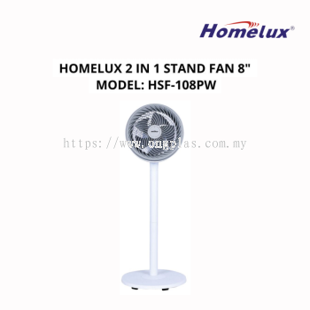 HOMELUX 2in1 Adjustable Stand Fan 8'' HSF-108PW