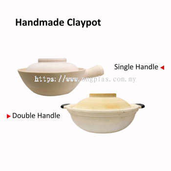 Single Double Handle Handmade Claypot