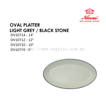 HOOVER MELAMINE WARE OVAL PLATTER LIGHT GREY / BLACK STONE DV10714 DV10712 DV10710 DV10709