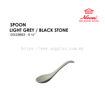 HOOVER MELAMINE WARE SPOON LIGHT GREY / BLACK STONE DS19863
