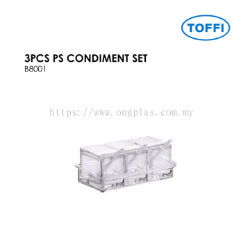 TOFFI B8000 3PCS PS CONDIMENT SET
