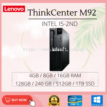 (Refurbished PC Grade AAA) Lenovo ThinkCenter M92 SFF