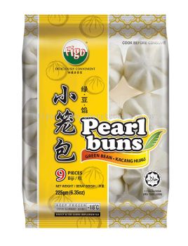 Figo Pearl Buns  Greed Bean 绿豆 小笼包 225G