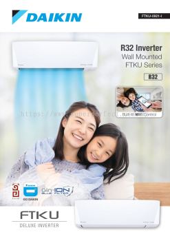 Daikin R32 Deluxe Inverter Air Conditioner FTKU Series - Efficient Cooling from 1HP to 3HP