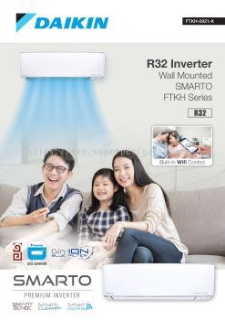 Smart and Energy-Efficient Daikin Smarto WiFi Premium Inverter Air Conditioner - FTKH28B / FTKH35B / FTKH50B