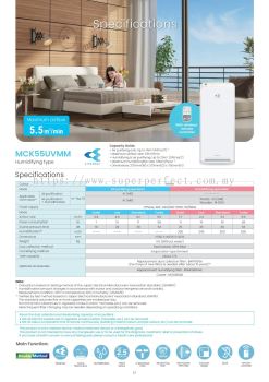 Experience Pure Air: Daikin MCK55UVMM Air Purifier with Humidifying Streamer Active Plasma Ioniser - Inverter Penapis Udara