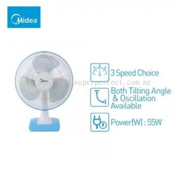 Midea 16" Table Fan MF-16FT15NB | 3-Speed Oscillation & Tilting | Powerful Cooling for Every Corner