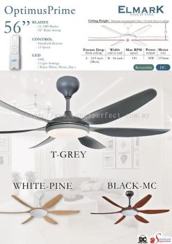 ELMARK Optimus Prime 56" - High-Performance Ceiling Fan for Superior Air Circulation