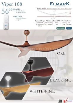 ELMARK 56" VIPER 168 Ceiling Fan - Sleek Design, Powerful Performance