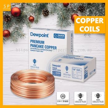 Daikin Premium Pancake Copper Pipe Dewpoint 1/4 , 3/8 , 1/2 , 5/8 x 0.61MM / 0.71MM For Air Conditioner [PER ROLL]