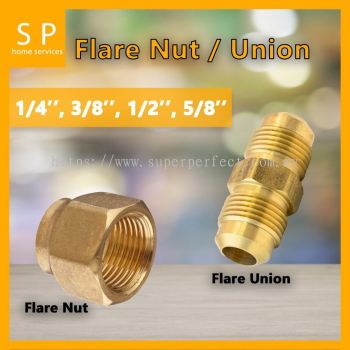 Flare Nut / Flare Union 1/4", 3/8", 1/2", 5/8"