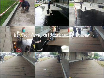 Lay Waterproofing Membrane sand finish at loading bay @ Quill City Mall