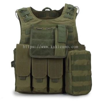 KakiCamo FSBE Tactical Vest with pouches