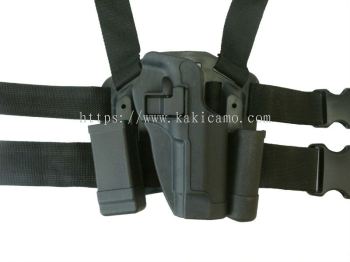 CQC Drop leg Tactical Holster w/Magazine & Light Case for M92