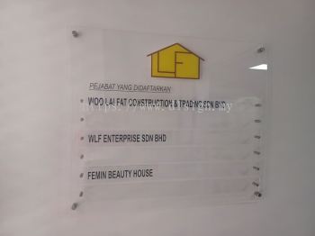 directory sign transparent  , supply dan install sri petaling kuala lumpur 