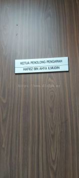 aluminium door .name sign 