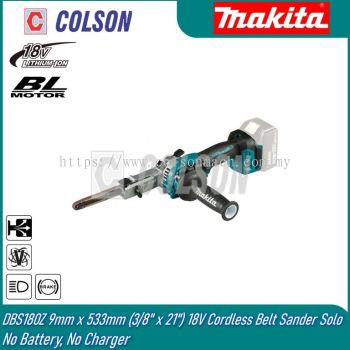 MAKITA DBS180Z 9mm x 533mm (3/8" x 21") 18V Cordless Belt Sander Solo