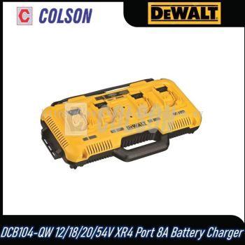 DEWALT DCB104-QW 12/18/20/54V XR4 Port 8A Battery Charger