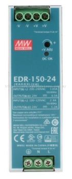 Mean Well Low Cost Din Rail Type EDR-150-24 Slim And Economical  12Vdc 24Vdc 75Watt 120Watt 150Watt