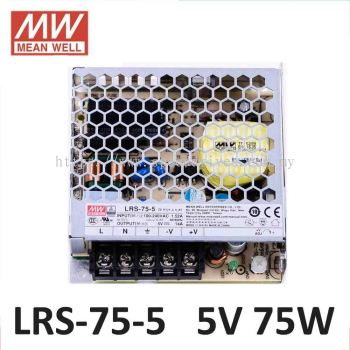 Mean Well LRS-75-5 5VDC 75Watt Enclosed LRS Series LRS-50-24 LRS-50-12 LRS-50-5 5VDC 12 VDC 24 VDC 48VDC 50Watt Low Profile 