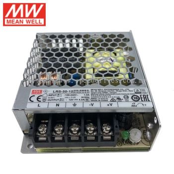 Mean Well Enclosed LRS Series LRS-50-12  4.2A 12 VDC 50Watt Low Profile PSU Power Supply Unit MeanWell SMPS Low Cost Type AC DC Converter Switching Power