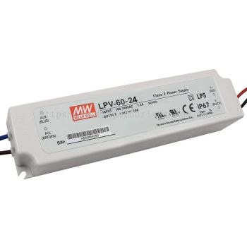 MEAN WELL LED Driver LPV-60-24 60Watt 24vdc 2Yrs Warranty Constant Current IP67 Water Resistant Fully Encapsulated MEANWELL Quality PSU