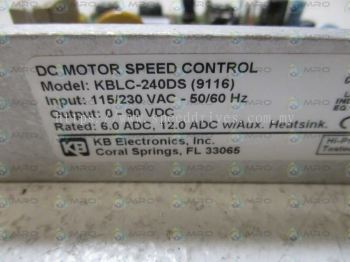 KBLC-240DS PENTA KB POWER Solid State SCR DC Motor Speed Controller KBMD KB Electronics 