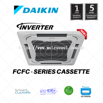 DAIKIN FCFC-A SERIES (R32) INVERTER CASSETTE AIR COND - METRO COOL AIR CONDITIONING SDN BHD