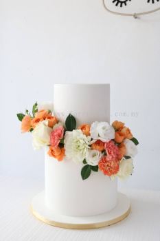 Fresh Flower Wedding Cake