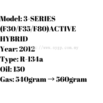 3-SERIES (F30/F35/F80)ACTIVE HYBRID