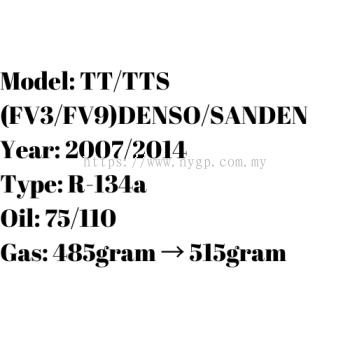 TT/TTS (FV3/FV9)DENSO/SANDEN