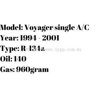 Voyager single A/C 