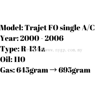 Trajet FO single A/C