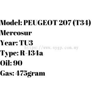 PEUGEOT 207 (T34) Mercosur