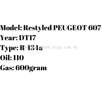 Restyled PEUGEOT 607 