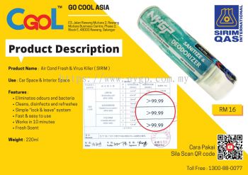 Air Cond Fresh & Virus Killer (SIRIM)