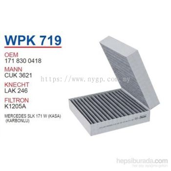 Mercedes R171 SLK200K/280/300 SLK350 SLK55 R172 SLC200 SLC260 SLC300 BRAB Air Cond Cabin Filter 1718300418