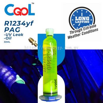 NYGP R1234yf UV Leak Detector Dye with Fully Synthetic oil For Air Cond Kereta & House Air Conditioner System R-1234yf