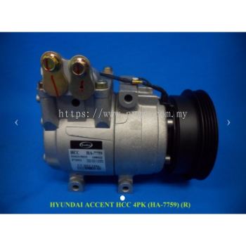 HYUNDAI GETZ 1.3/ ACCENT LC 1.5 YEAR 2000-2005 / ALENTRA YEAR 2000-2005 HCC 4PK RECOND CAR AC COMPRESSOR AIRCOND