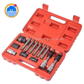 13 Pcs Alternator Tool Kit Repair/ Removal/ Pulley Crankshaft opener tool set clutch pulley