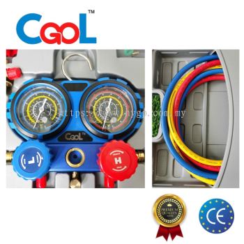 GO COOL IMPORT R22 R134 R410 R404 GAS Air Cond Diagnostic AC 13.6KG A/C Manifold set Gauge Refrigeration meter air cond