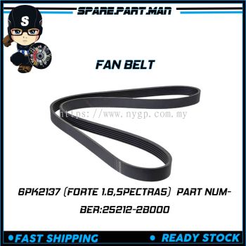 FAN BELT 6PK2137 (FORTE 1.6,SPECTRA5)  PART NUMBER:25212-2B000 KIA ORIGINAL  SPM