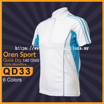 QD33 Microfibre Polo T-Shirt