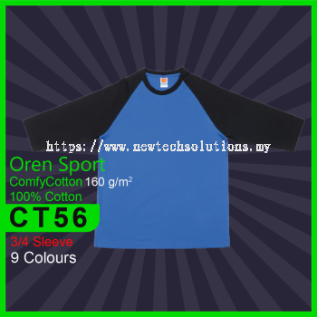 CT56 3/4 Sleeve Cotton Tee