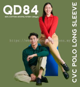 QD84 CVC Polo Long Sleeve