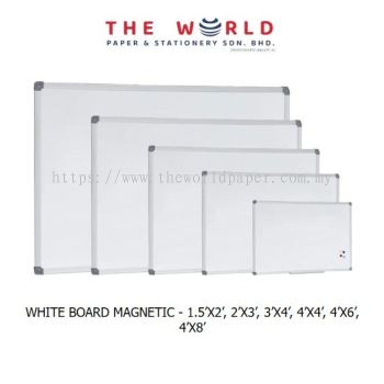 White Board Magnetic - 1.5'x2', 2'x3', 3'x4', 4'x4',  4'x6', 4'x8' 