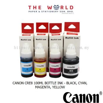 CANON CRE8 100ml Bottle Ink - Black, Cyan, Yellow, Magenta