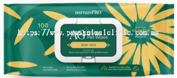 NurturePRO Silver Pet Wipes - Aloe Vera