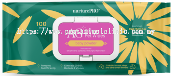 NurturePRO Silver Pet Wipes Baby Powder